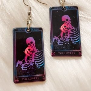 The Lovers Tarot Card Earrings New Hypoallergenic magic witchy fun  spiritual